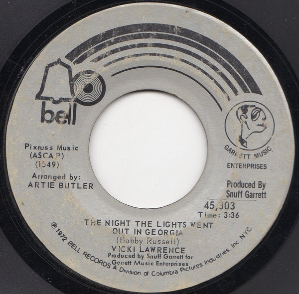 Vicki Lawrence - The Night The Lights Went Out In Georgia (7", Single)