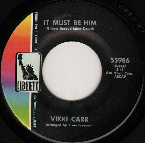 Vikki Carr - It Must Be Him (7", Single, Mono, Sou)