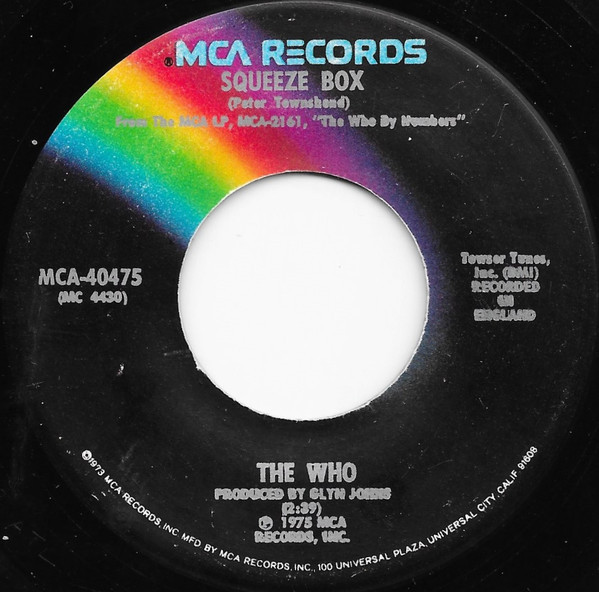 The Who - Squeeze Box  (7", Single, Glo)