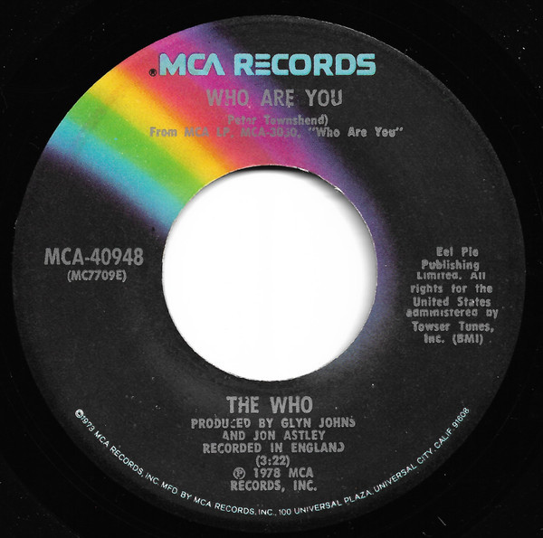 The Who - Who Are You / Had Enough (7", Single, Glo)