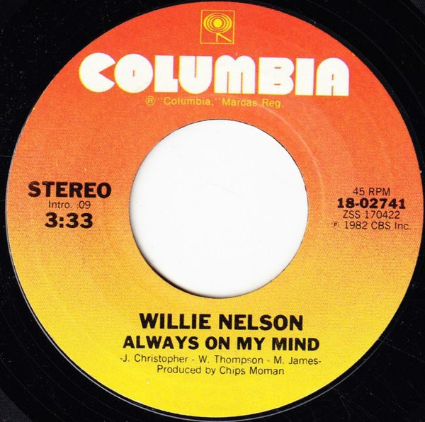 Willie Nelson - Always On My Mind (7", Single)