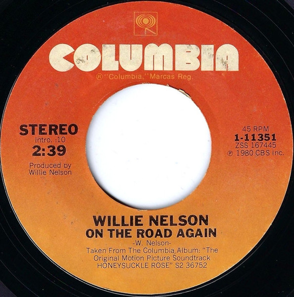 Willie Nelson / Johnny Gimble - On The Road Again / Jumpin' Cotton Eyed Joe (7", Styrene, Ter)