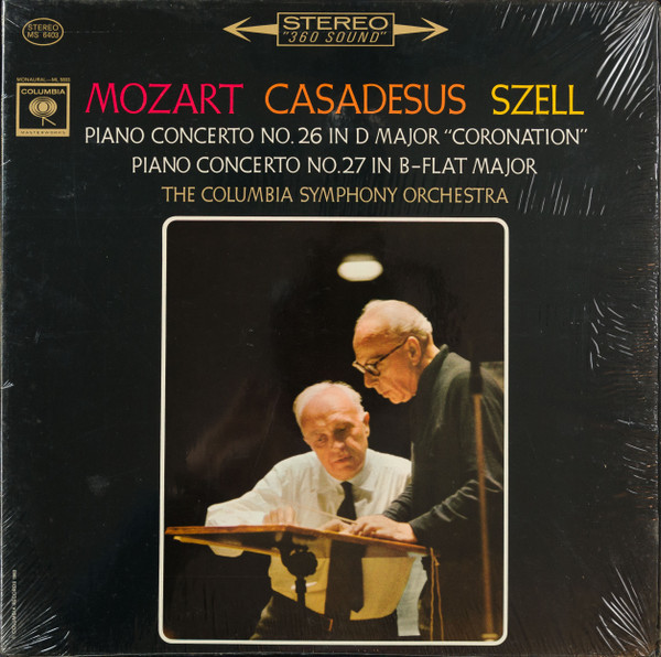 Mozart*, Casadesus*, Szell*, The Columbia Symphony Orchestra* - Piano Concerto No. 26 In D Major "Coronation" / Piano Concerto No. 27 In B-flat Major (LP, Album)