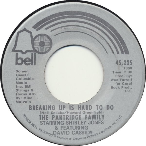 The Partridge Family - Breaking Up Is Hard To Do (7", Single, ARP)