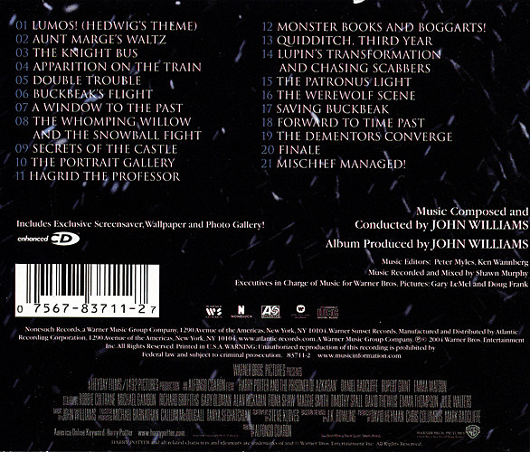 John Williams (4) Harry Potter And The Prisoner Of Azkaban (Original