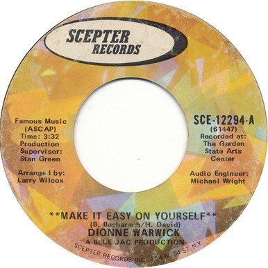 Dionne Warwick Make It Easy On Yourself (7 Single Styrene