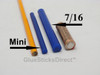 GlueSticksDirect Baby Blue Colored Glue Sticks Mini X 4" 24 Sticks