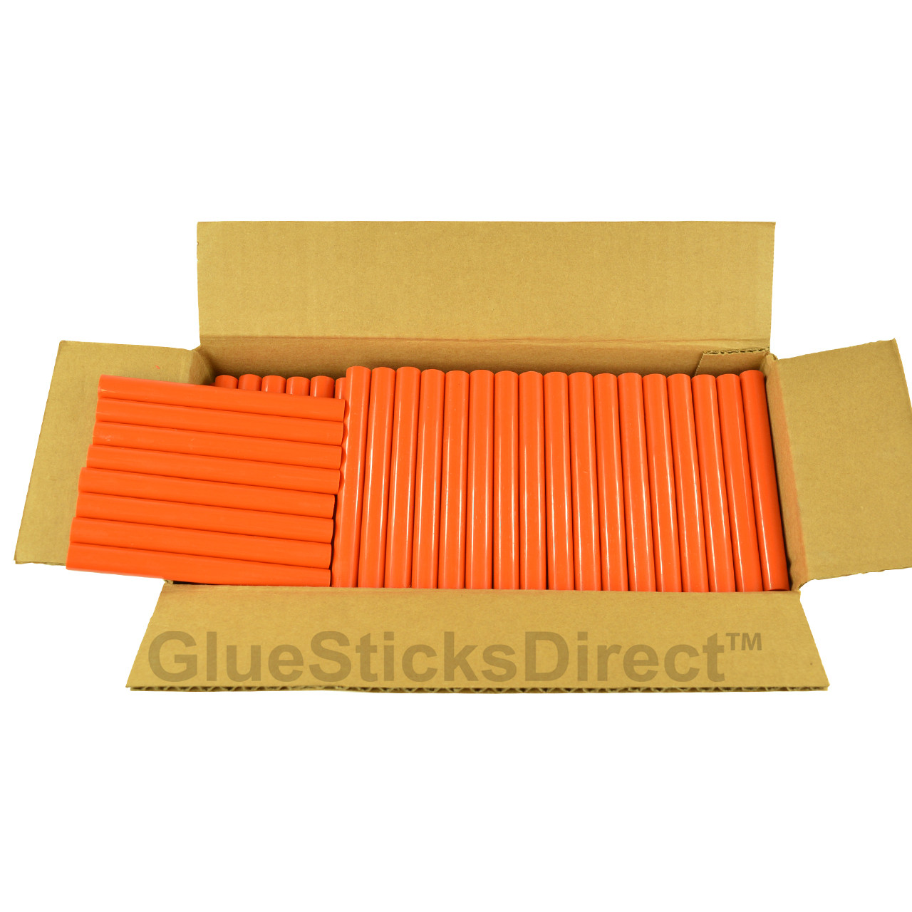 GlueSticksDirect Orange Colored Glue Sticks 7/16" X 4" 5 lbs