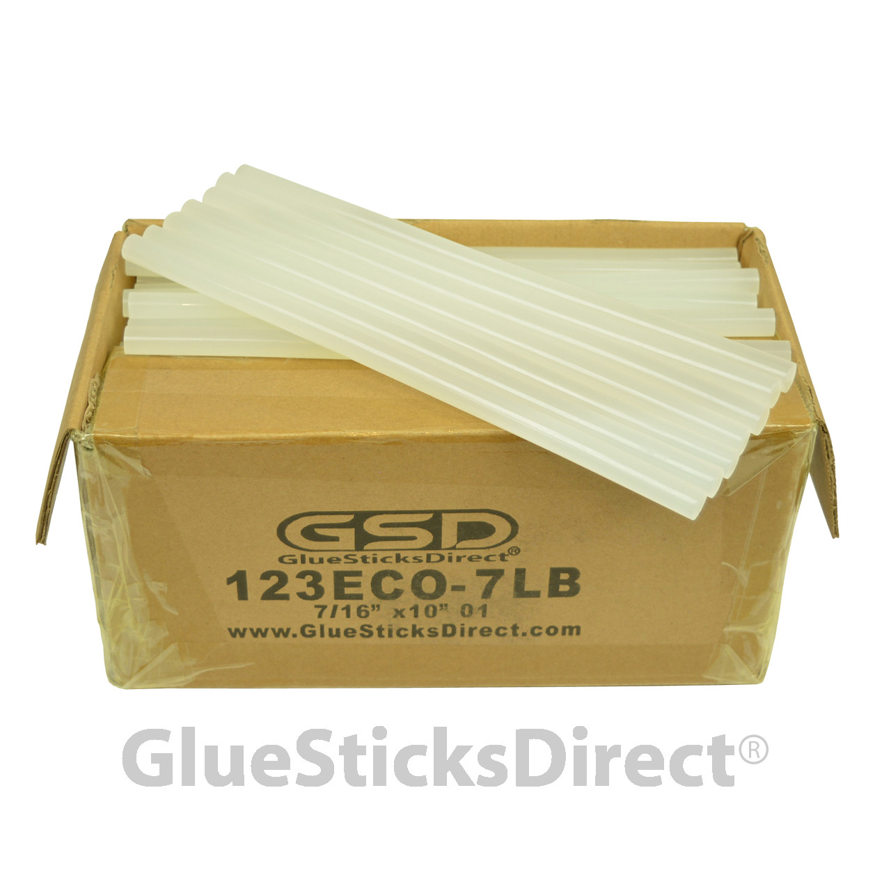 GlueSticksDirect Economy® Hot Melt Glue Sticks 7/16 X 10 125 Sticks 7 lbs  Bulk