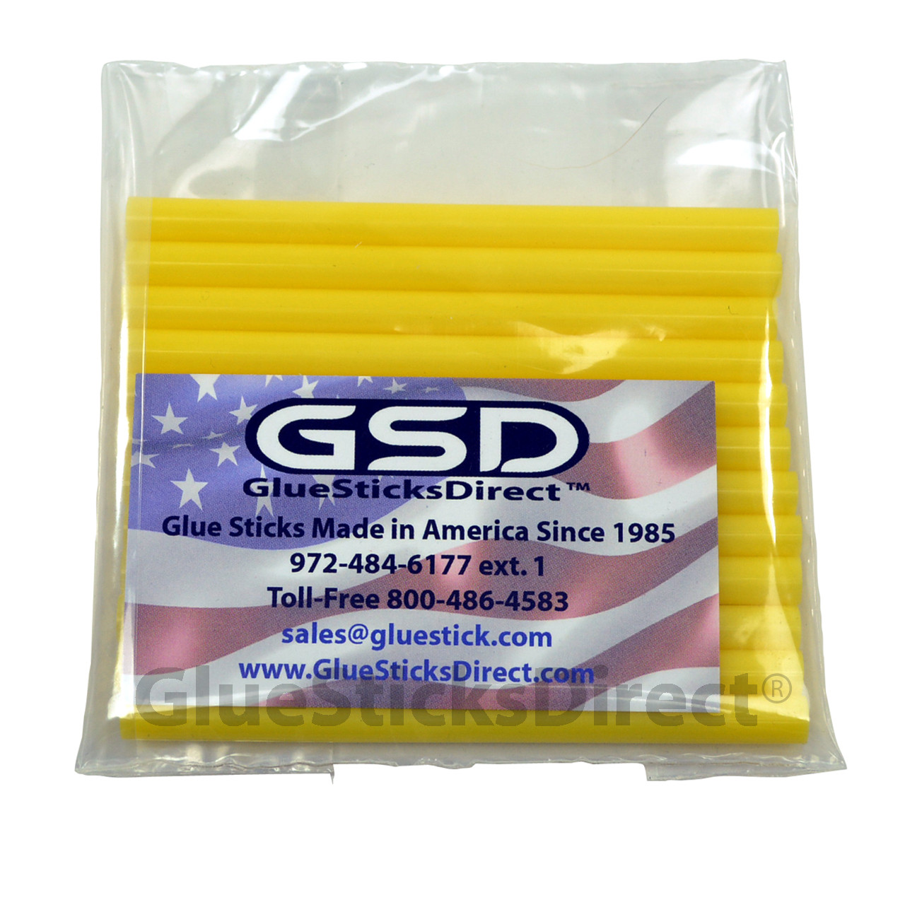 GlueSticksDirect Yellow Faux Wax Glue Stick mini X 4" 24 Sticks