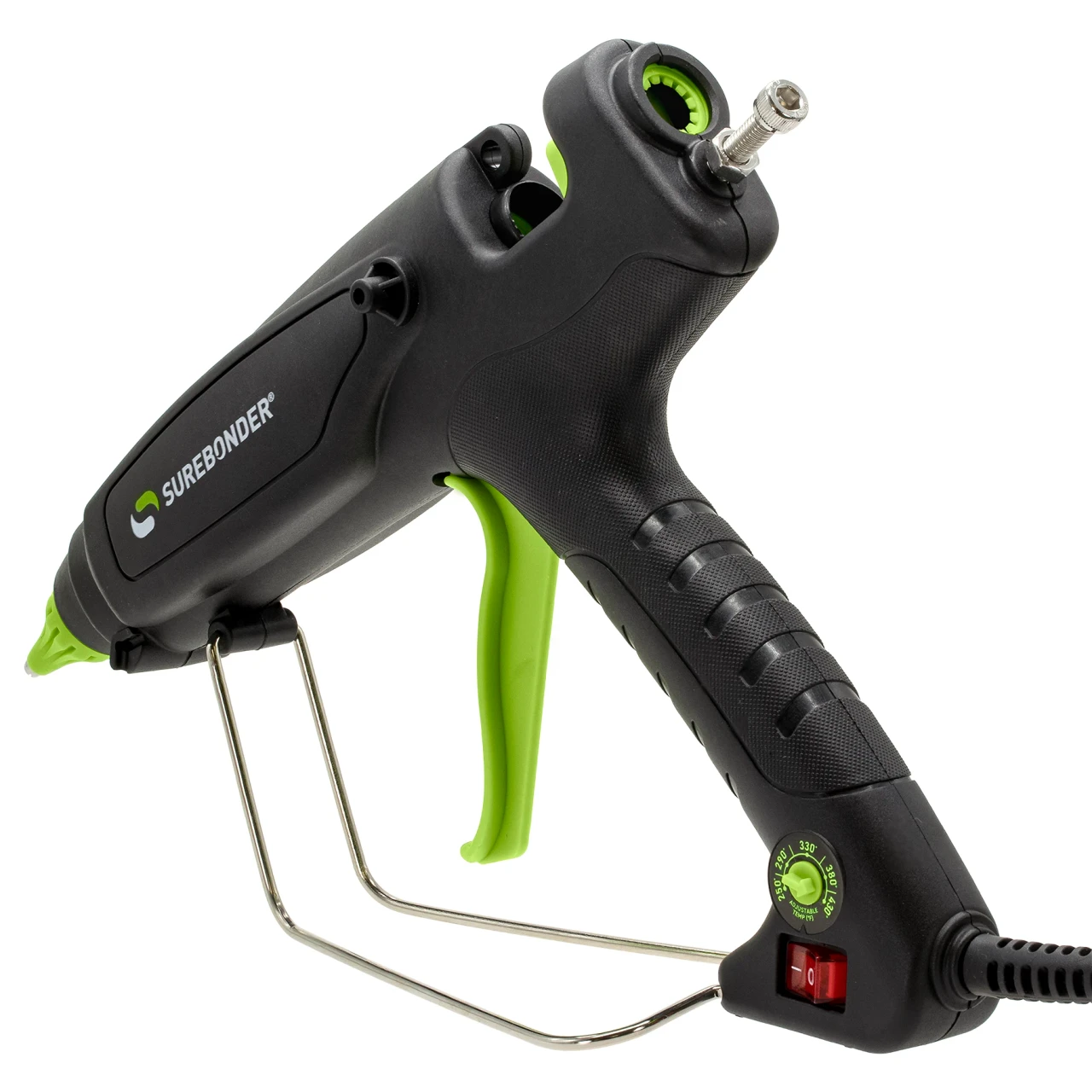Surebonder 300 Watt Heavy Duty Hot Glue Gun, Adjusts 220F to 440F, Adjust Size of Glue Beads - Uses Full Size 7/16" Sticks