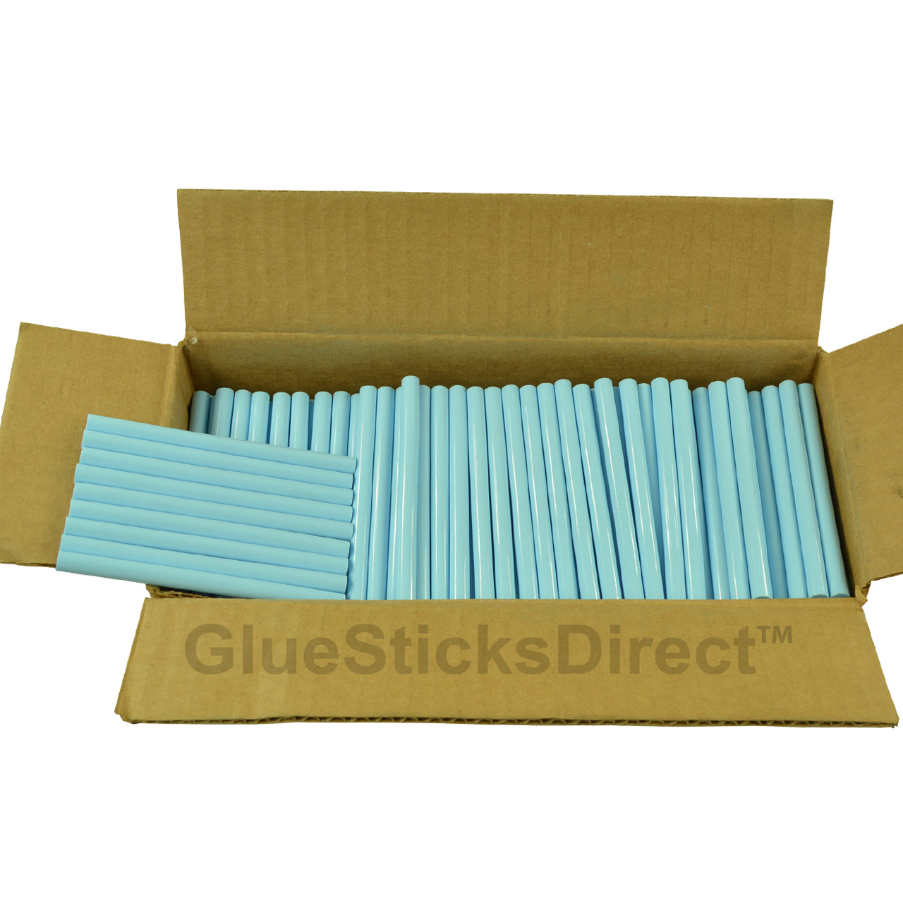 GlueSticksDirect Baby Blue Colored Glue Sticks Mini X 4" 5 lbs