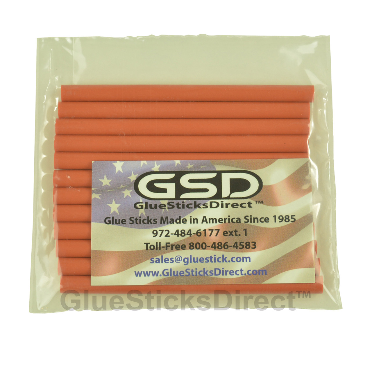 GlueSticksDirect Burnt Orange Colored Glue Sticks Mini X 4" 24 Sticks