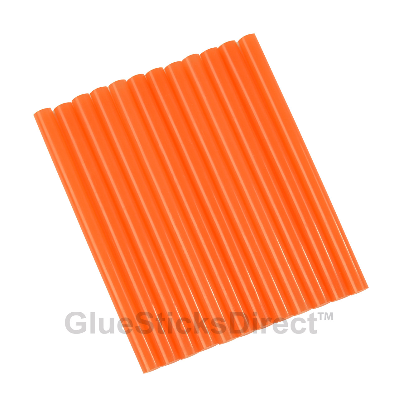 GlueSticksDirect Translucent Orange Colored Glue Sticks Mini X 4" 24 Sticks