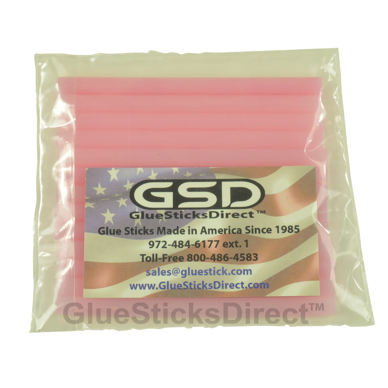 GlueSticksDirect Translucent Pink Colored Glue Sticks Mini X 4 24 Sticks -  GlueSticksDirect