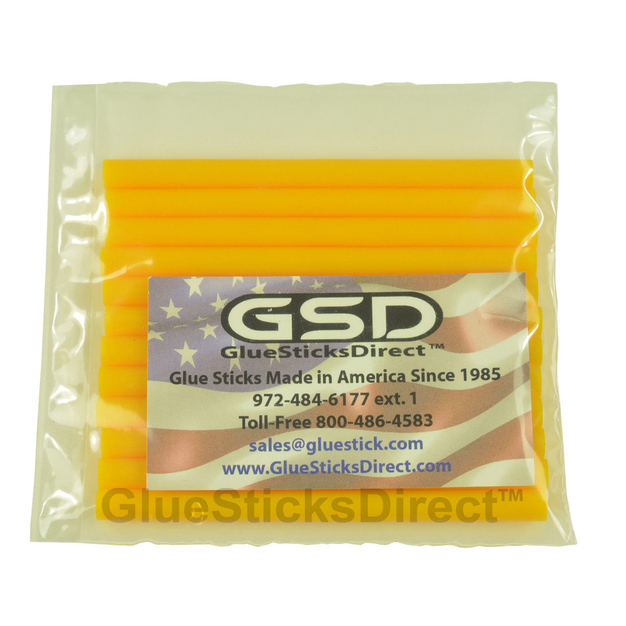 GlueSticksDirect  Banana Yellow Colored Glue Sticks mini X 4" 24 sticks