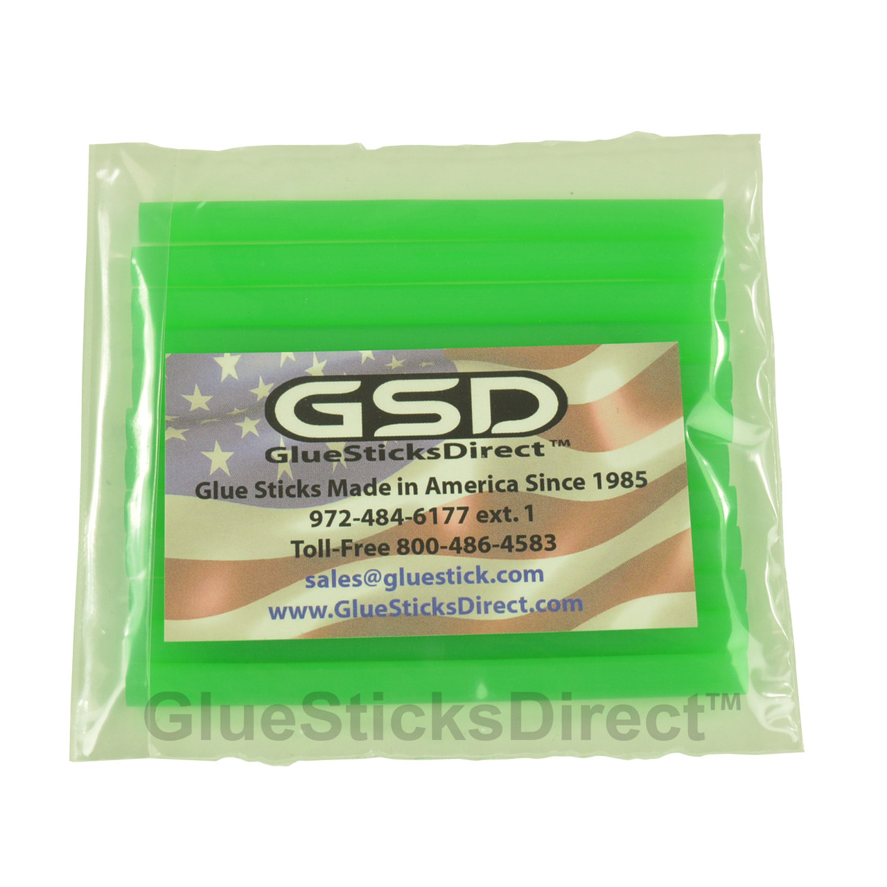 GlueSticksDirect Translucent Green Colored Glue Sticks Mini X 4" 24 Sticks