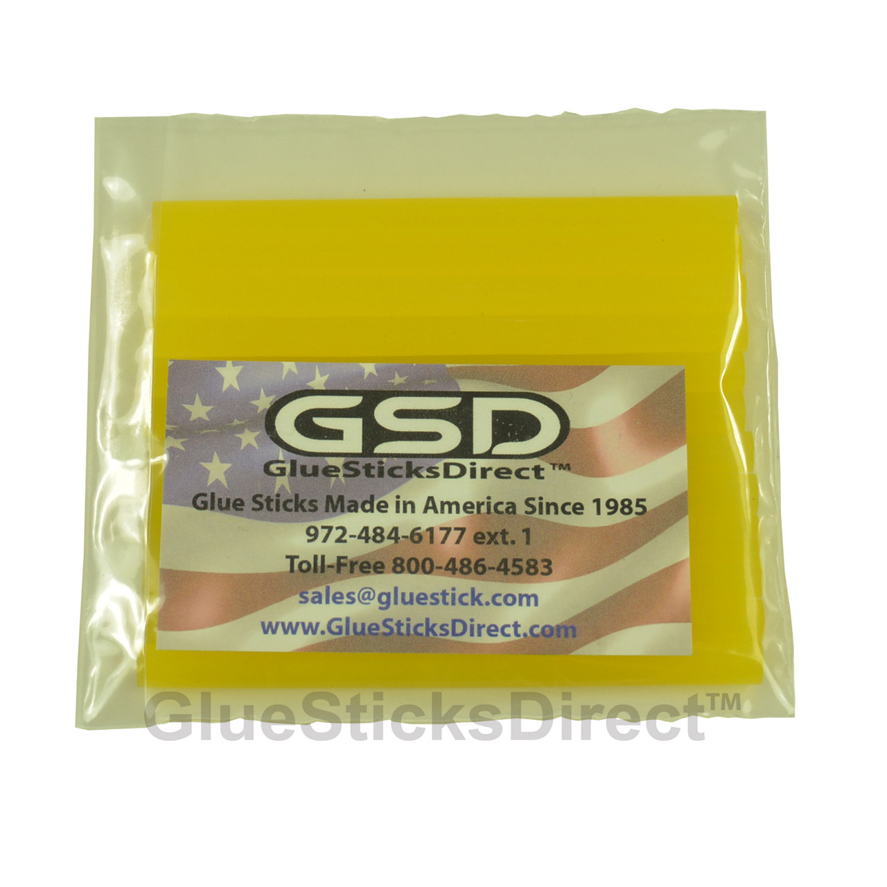 GlueSticksDirect Translucent Yellow Colored Glue Sticks Mini X 4" 24 Sticks