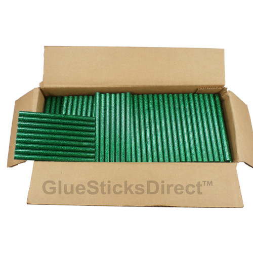 GlueSticksDirect  Green Glitter Colored Glue Stick mini X 4" 5 lbs