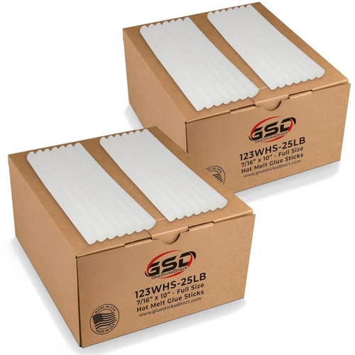 GlueSticksDirect Twin Pack Wholesale® Hot Melt Glue Sticks 7/16" X 10" 50 lbs
