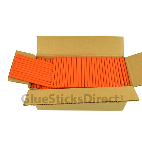 GlueSticksDirect Orange Colored Glue Sticks 5/16" X 4" 5 lbs