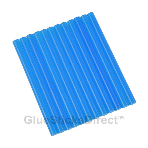 GlueSticksDirect Translucent Blue Colored Glue Sticks Mini X 4" 24 Sticks