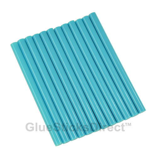GlueSticksDirect Neon Blue Colored Glue Sticks Mini X 4" 24 Sticks 