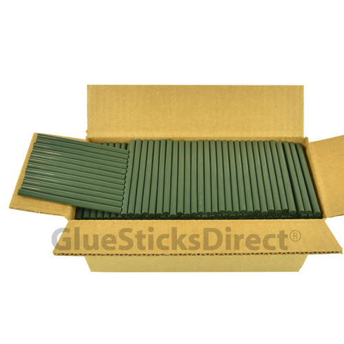 GlueSticksDirect Army Green Colored Glue Sticks Mini X 4" 5 lbs