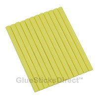 GlueSticksDirect Pastel Yellow Colored Glue Sticks Mini X 4" 24 Sticks