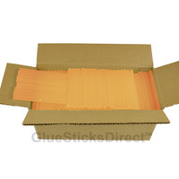 GlueSticksDirect Translucent Orange Colored Glue Sticks mini X 4" 5 lbs