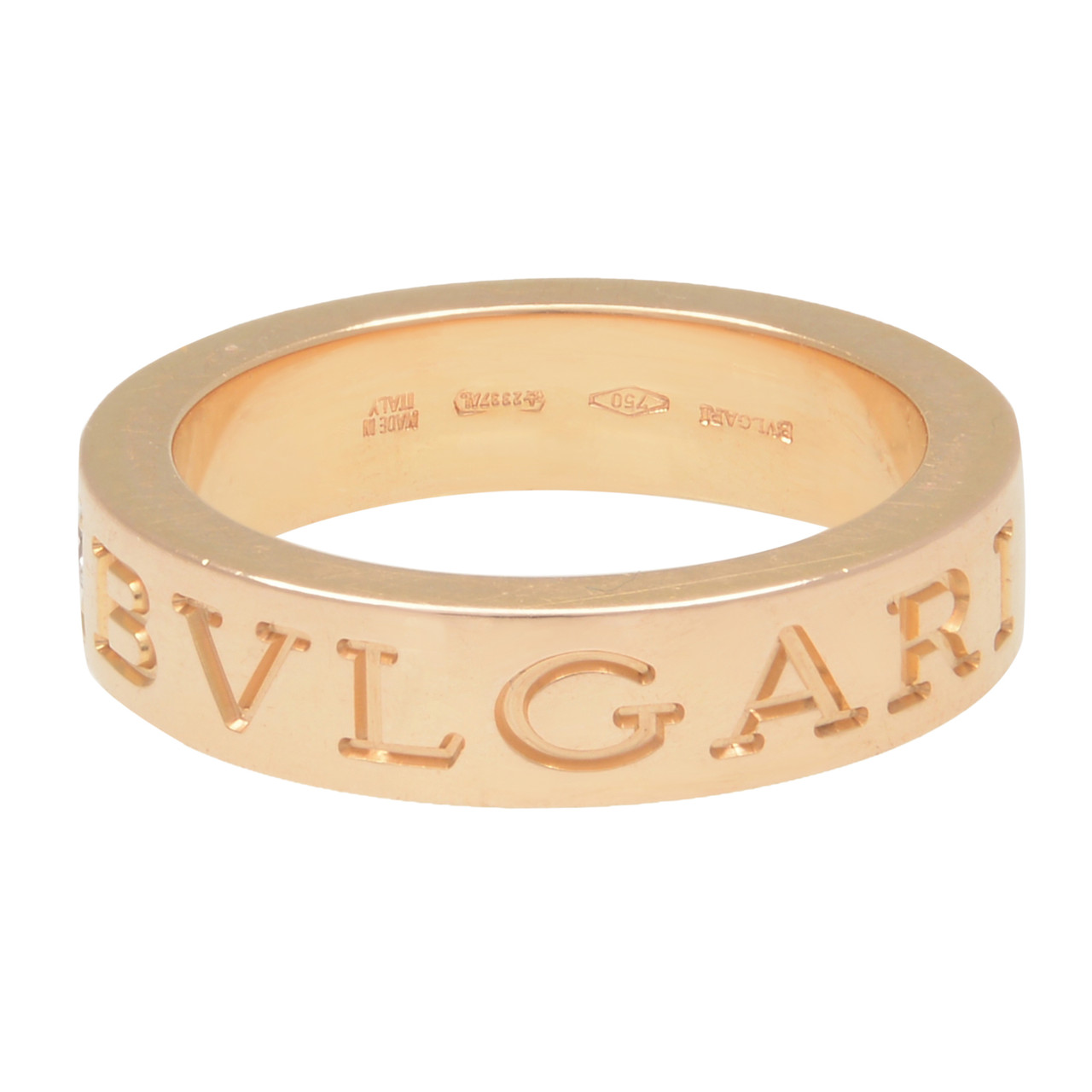 BVLGARI ローズゴールド リング Rose gold Serpenti Viper Ring with 0.59 ct Diamonds