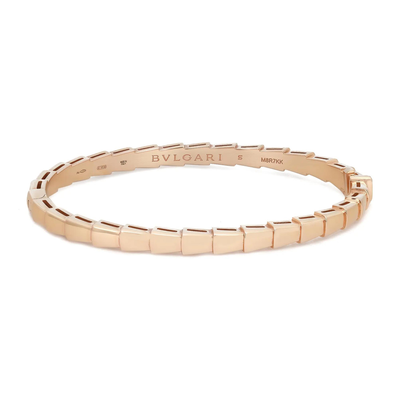 Bvlgari Serpenti Viper Bracelet 18K Rose Gold Size Small Rachel Koen