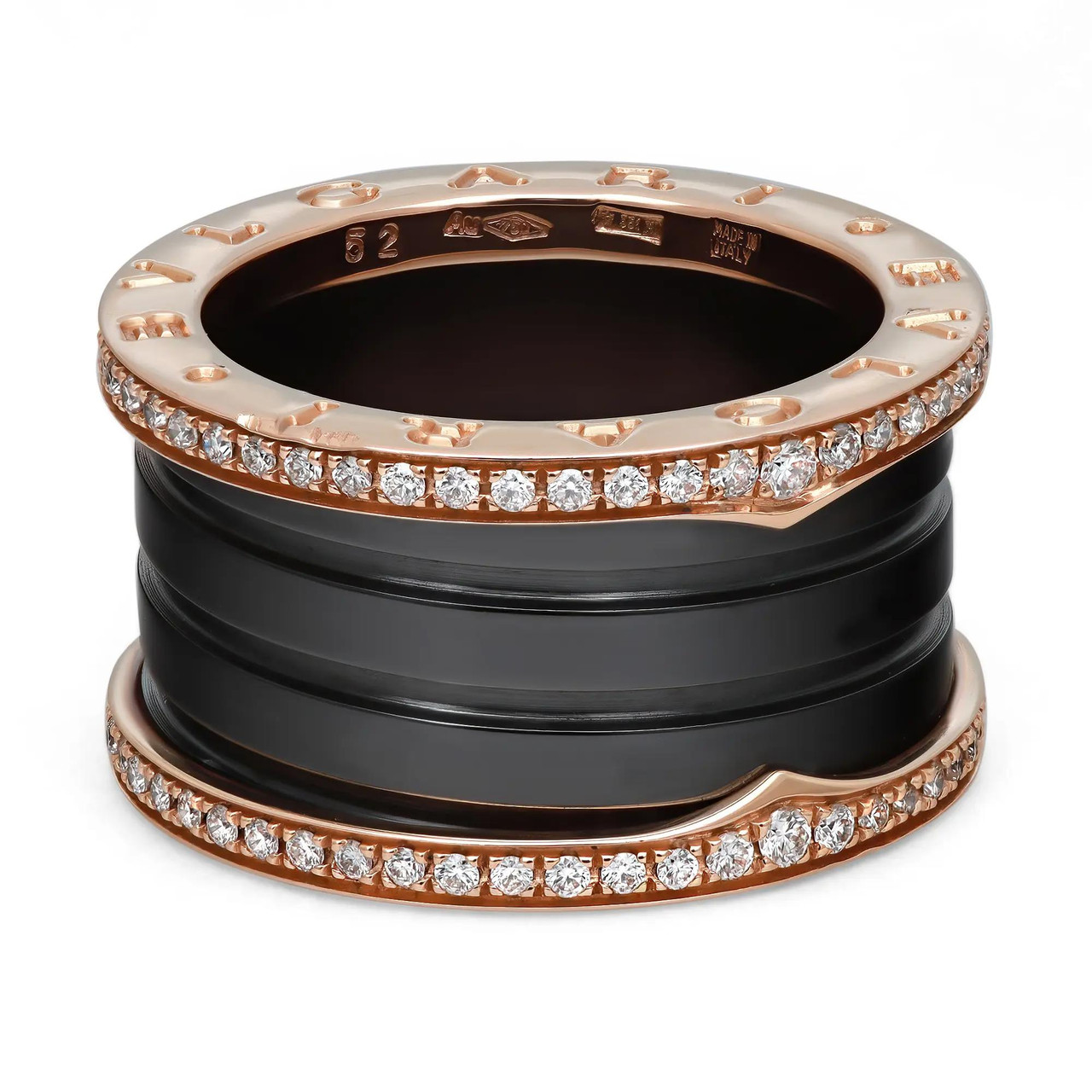 BVLGARI ローズゴールド リング Rose gold BVLGARI BVLGARI Ring with 0.28 ct Diamonds
