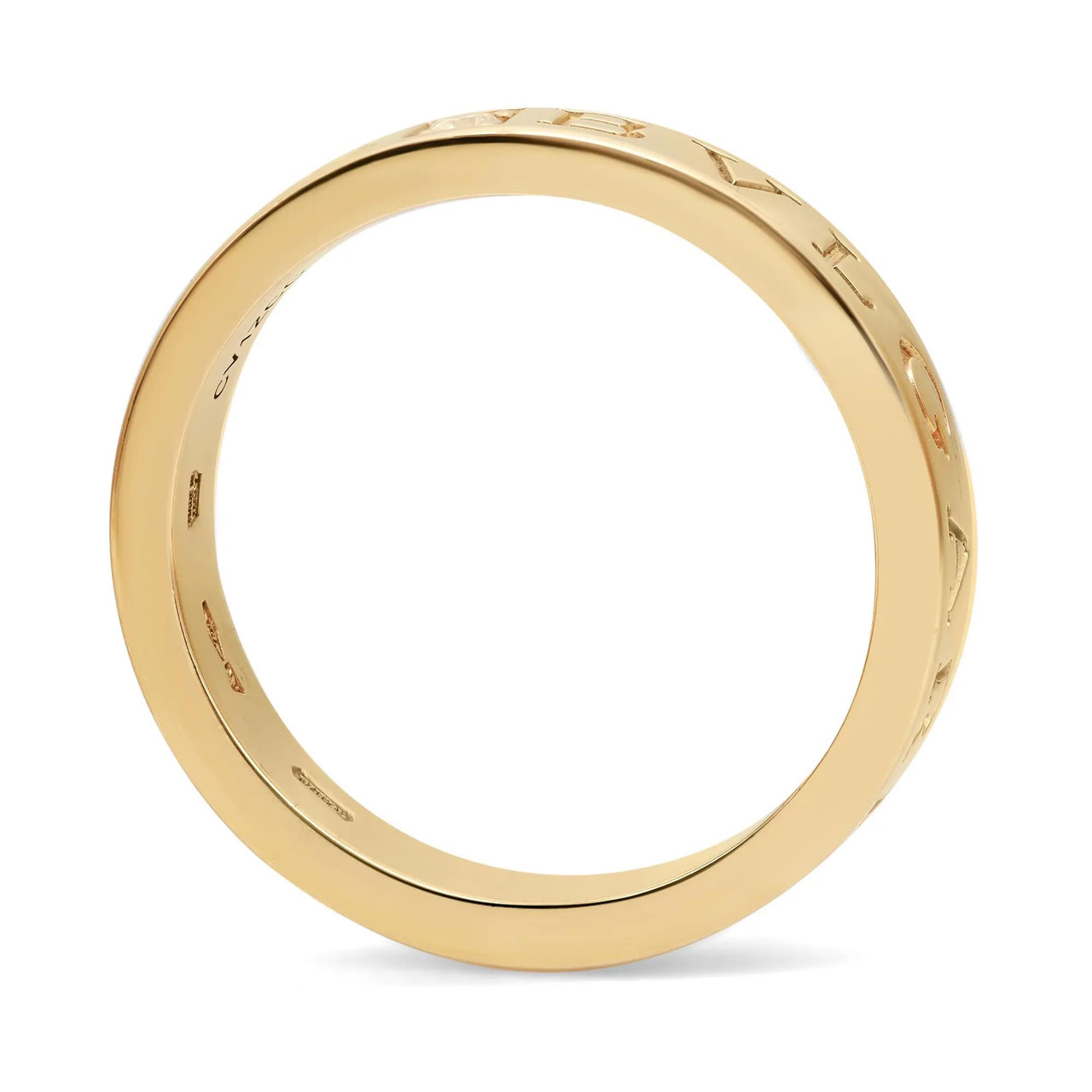 Bvlgari B.Zero1 Essential Double Logo Band Ring 18K Yellow