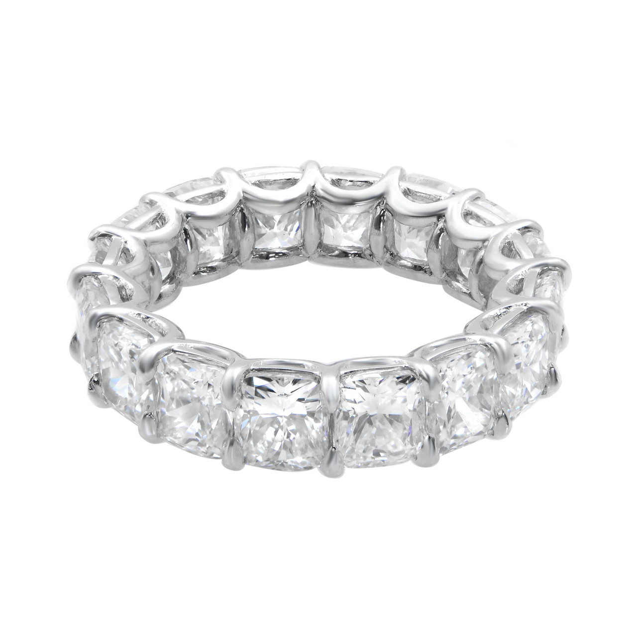 Rachel Koen Cushion Cut Diamond Eternity Band Platinum Cttw