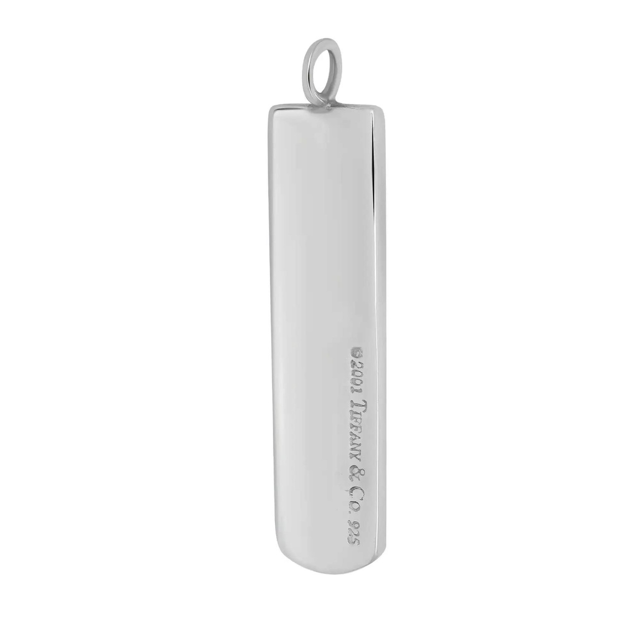 Tiffany & Co. 1837 Long Bar Drop Pendant 925 Sterling Silver 
