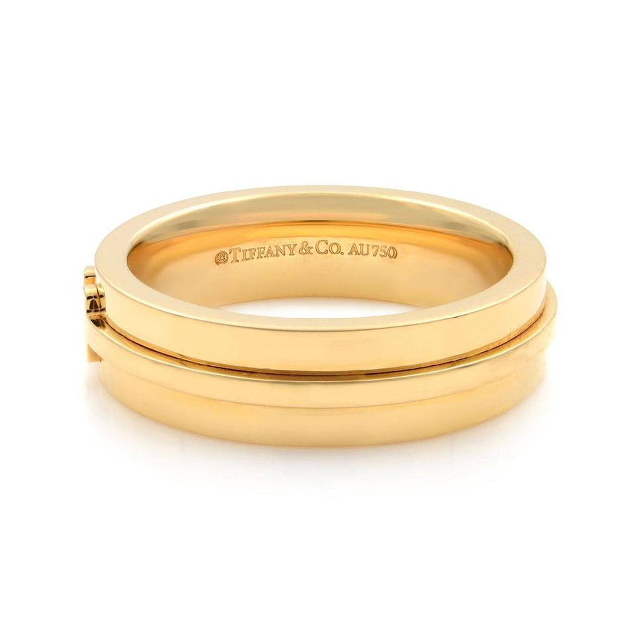 【Yellow GOLD】Tiffany & Co. ワイヤー ゴールド リング 印象的 TIFFANY＆Co ティファニー T ワイヤー リング 約11号 K18YG 750