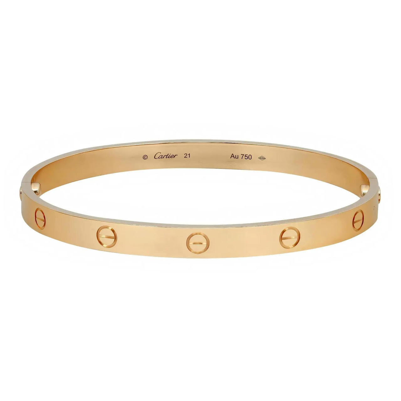 Cartier ブレスレット Cartier Love Unisex Bracelet 18k Yellow Gold Size 21 - Rachel Koen