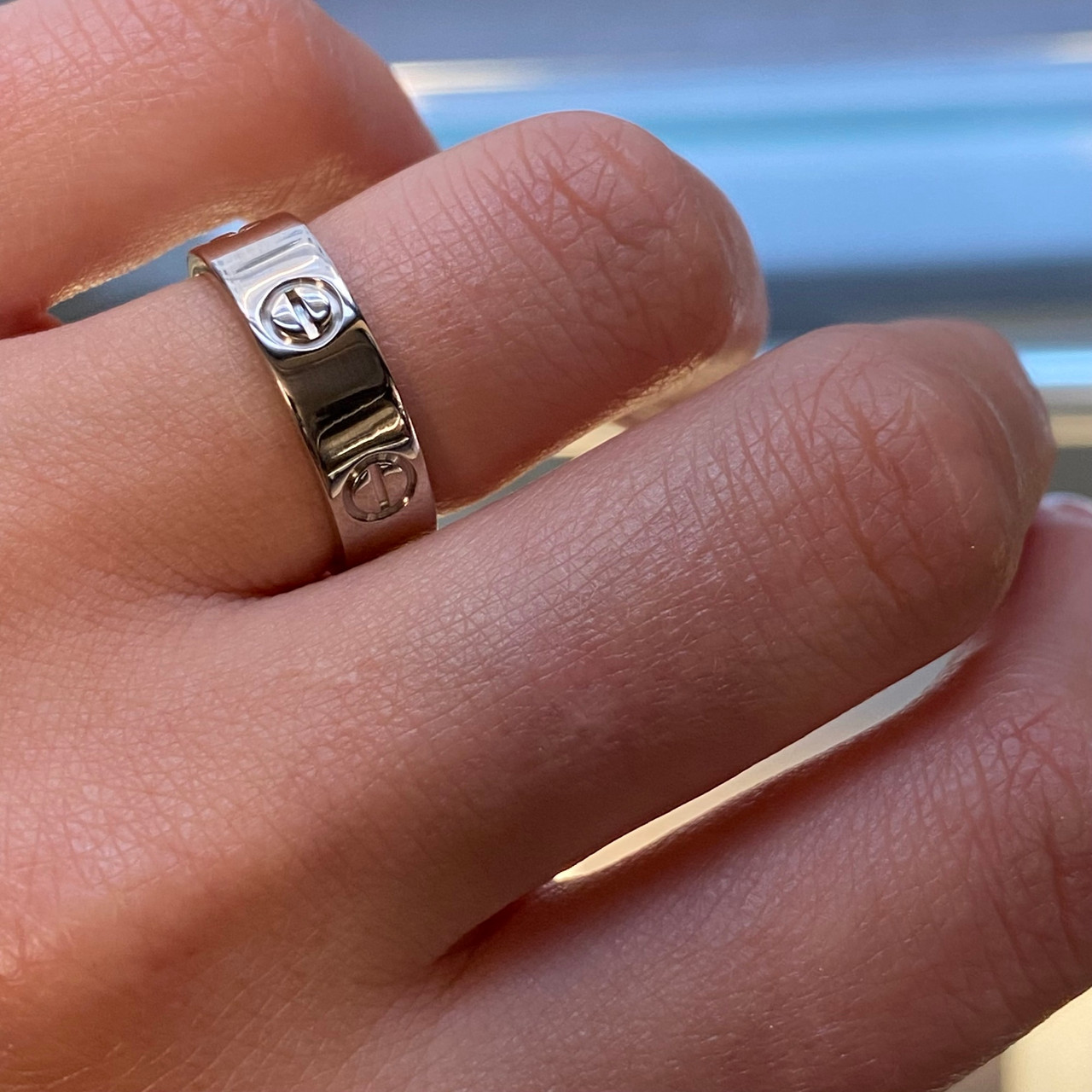 Cartier Love Classic Ring 18K White Gold Size 51 US 5.75