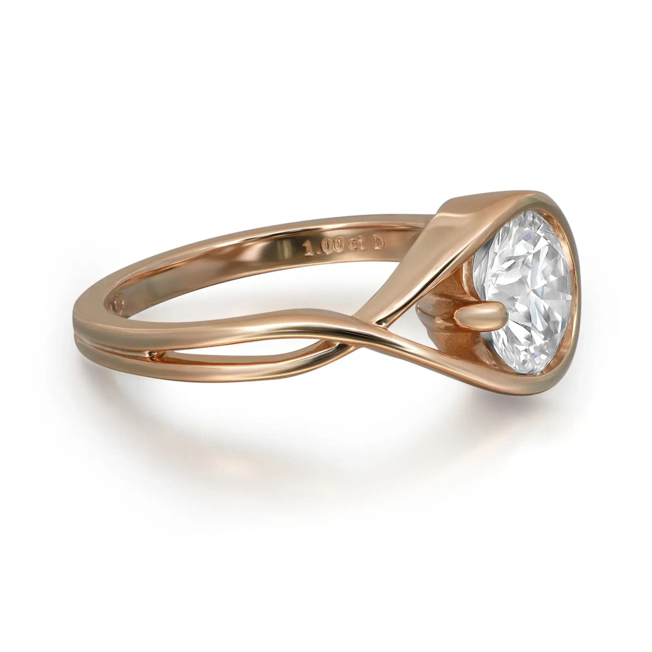 Pandora Infinite Lab Grown Diamond Engagement Ring 14K Yellow Gold