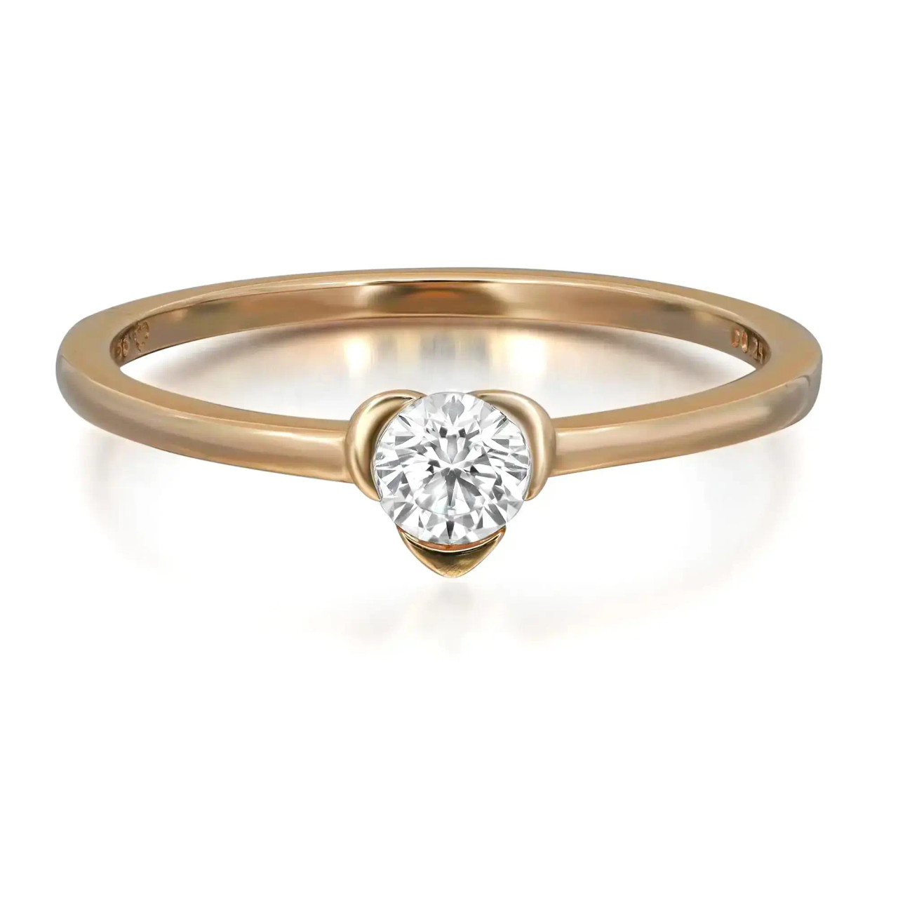 Pandora Talisman Lab Grown Diamond Heart Ring 14K Yellow Gold Size 