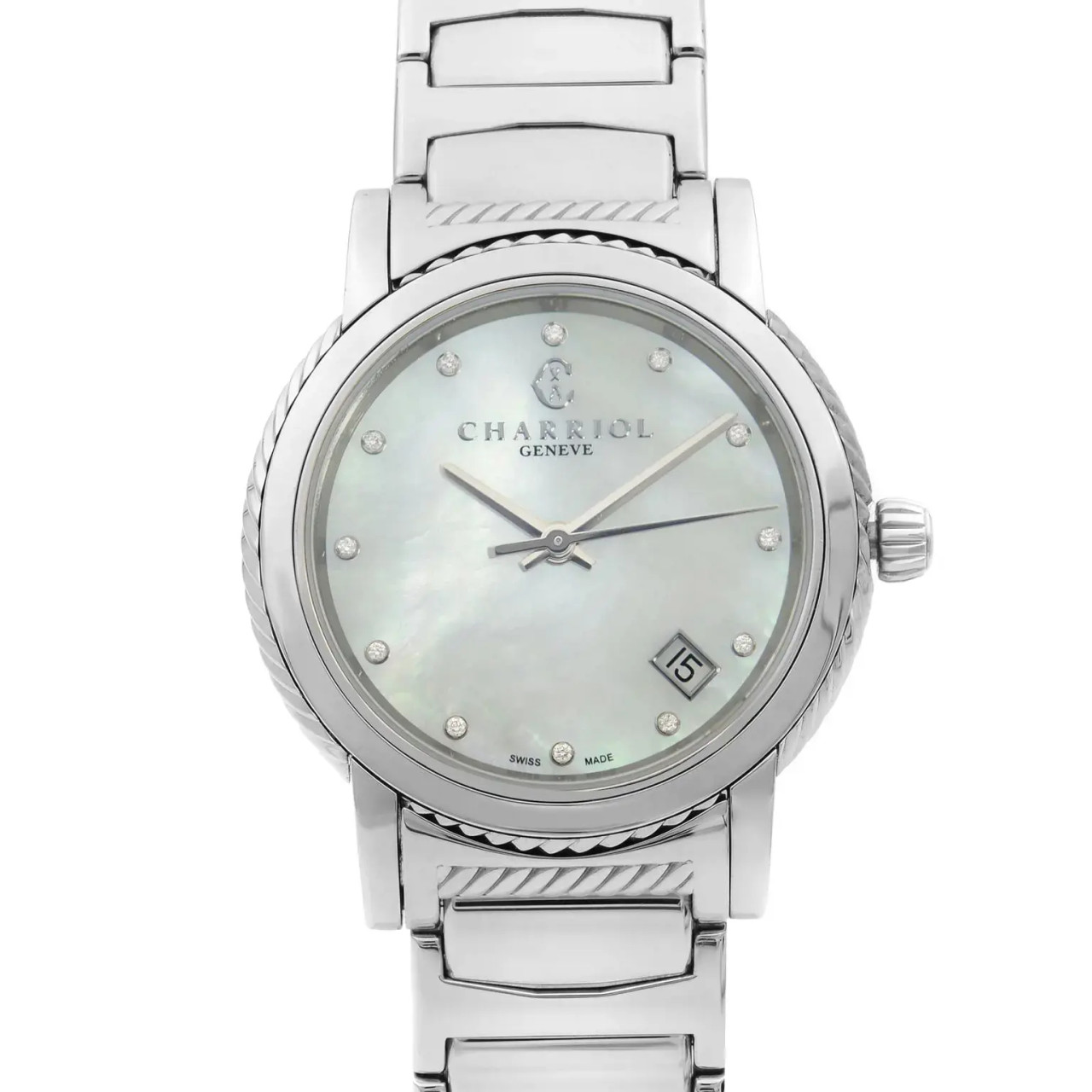 Charriol Parisii Steel Diamond White MOP Dial Quartz Ladies  display picture 1