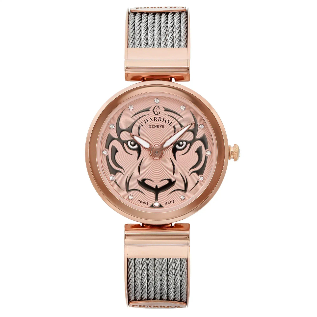 Charriol Forever Tiger PVD steel Rose gold Dial Quartz Ladies