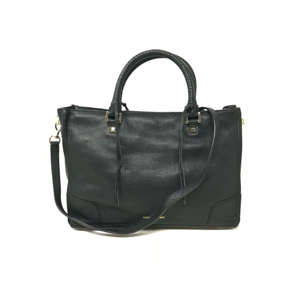 Rebecca Minkoff Fringe Regan HT26EFRS31 Black Leather Ladies