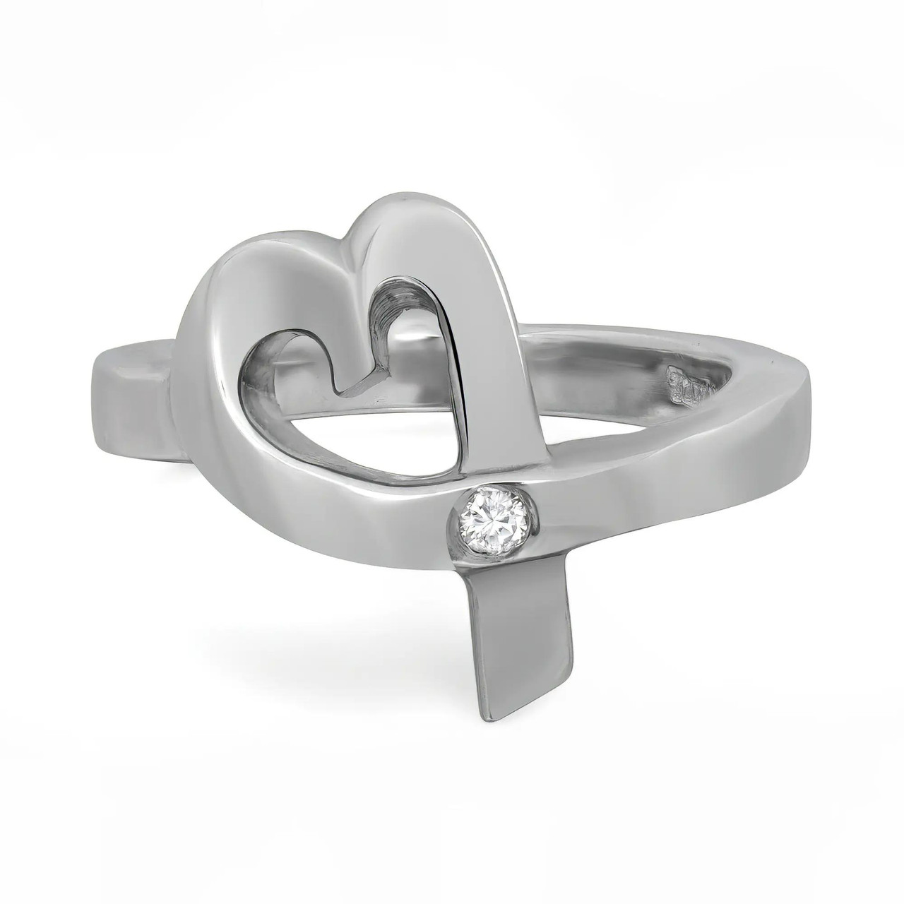 Tiffany & Co. Paloma Picasso Loving Heart Diamond Ring 925