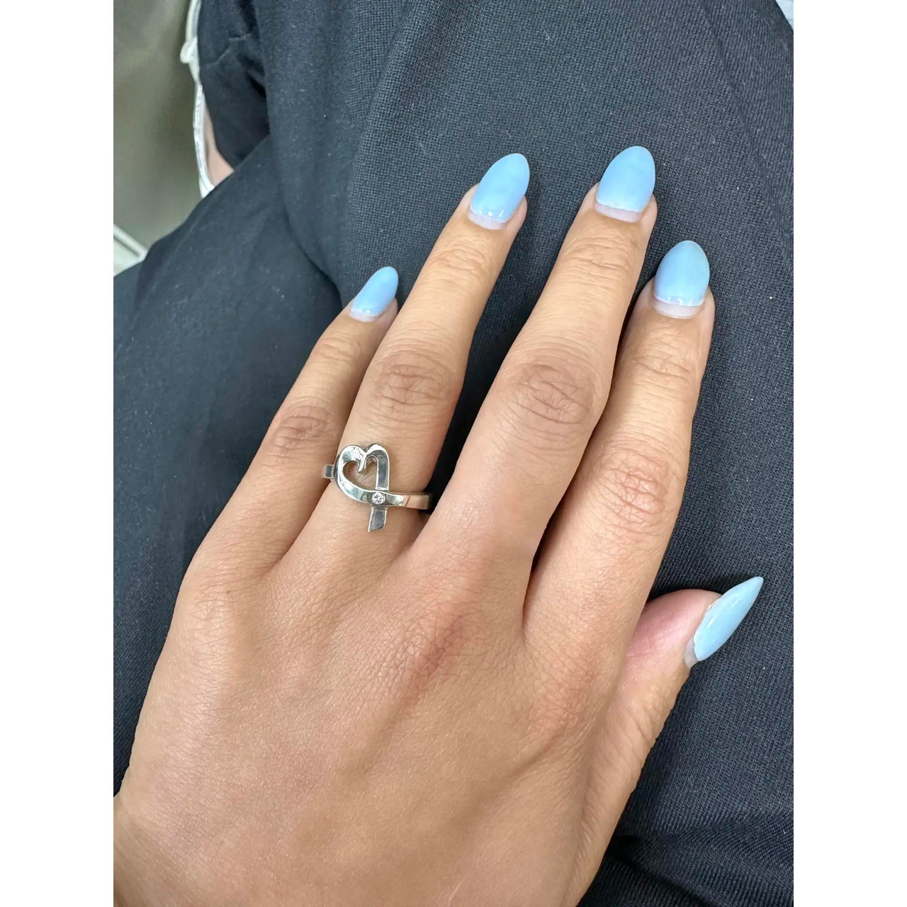 Tiffany & Co. Paloma Picasso Loving Heart Diamond Ring 925 