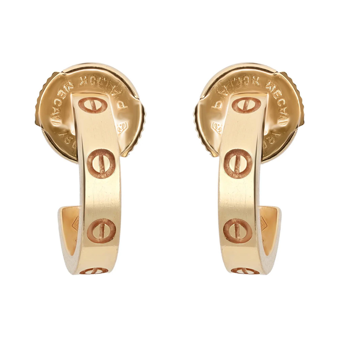 Cartier Love Hoop Earrings Small Model 18K Yellow Gold