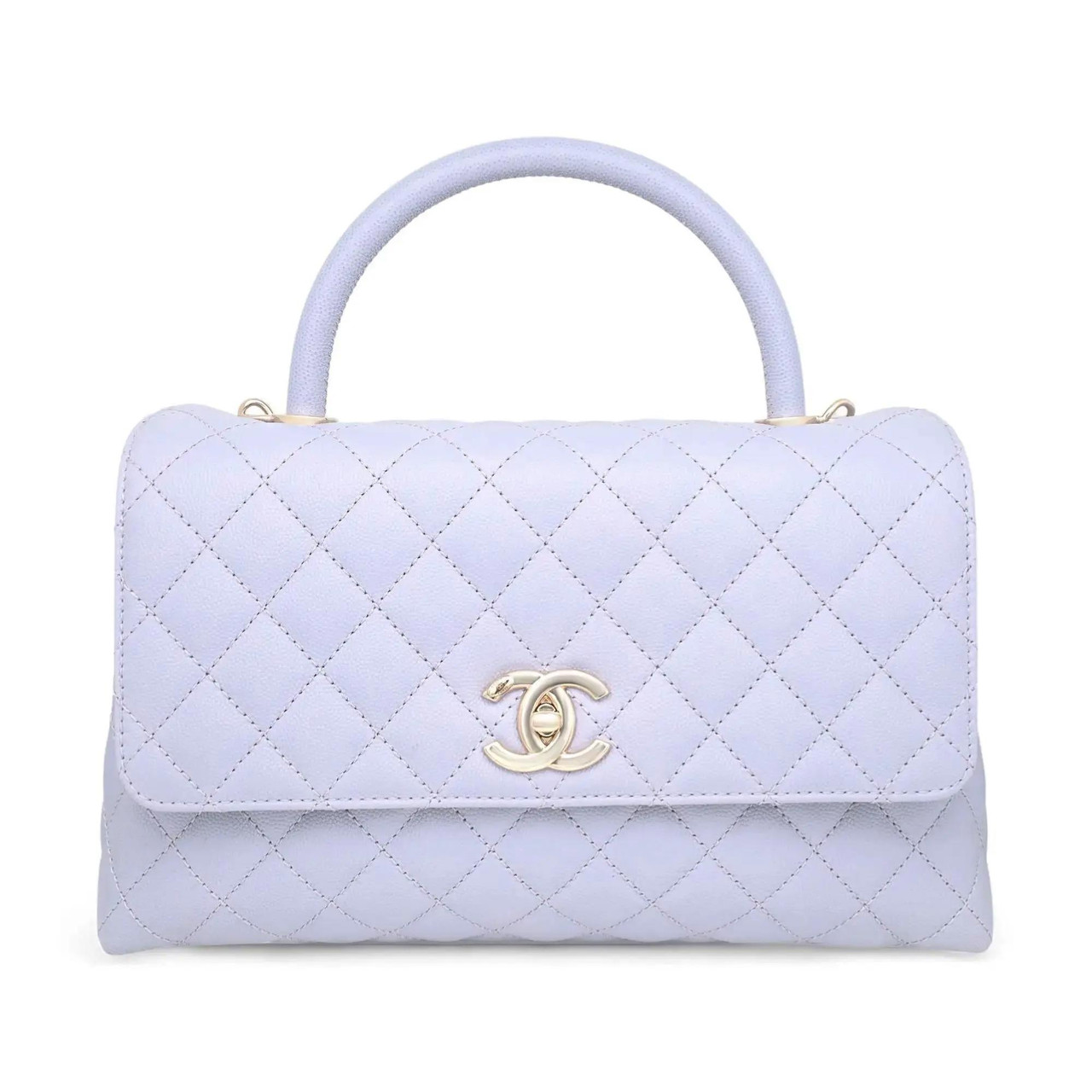 Chanel 31 Rue Cambon Medium Coco Handle Flap Light Purple Caviar