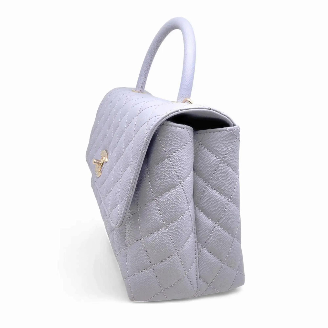 Chanel 31 Rue Cambon Medium Coco Handle Flap Light Purple Caviar