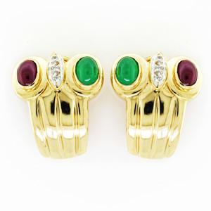 1st image of Rachel Koen 018451 Earring with Diamonds & Gemstones, Unworn condition